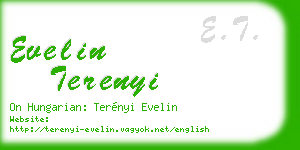 evelin terenyi business card