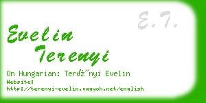 evelin terenyi business card